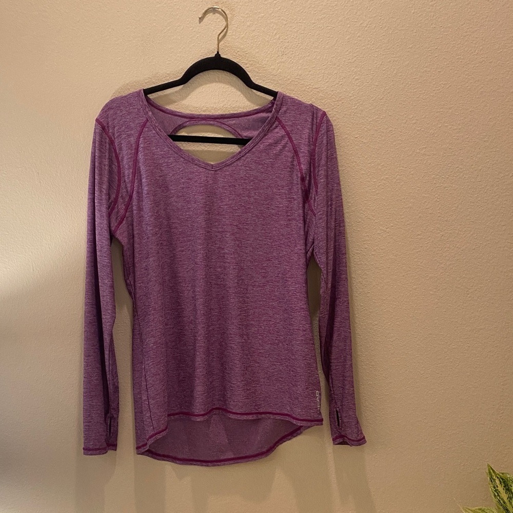 Head Women's Heather Purple Long-Sleeve Active Top